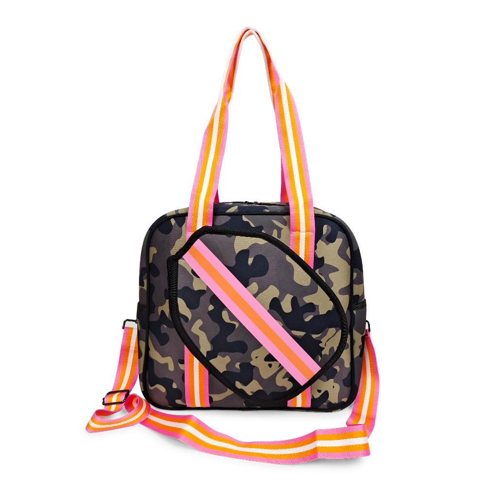 Camo with Pink and Orange stripes