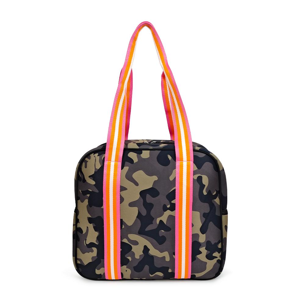 Camo with Pink and Orange stripes