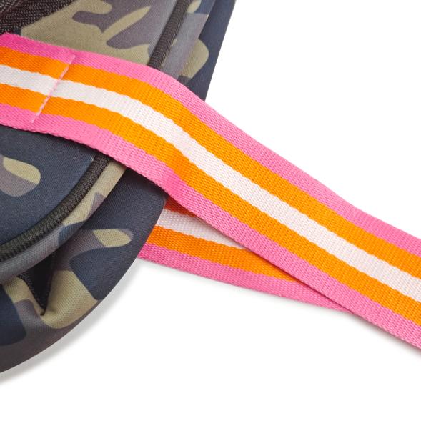 Camo with Pink and Orange stripes