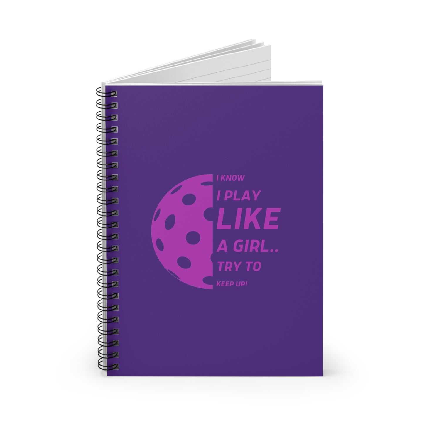Spiral Notebook - Ruled Line  (Purple Graphic)