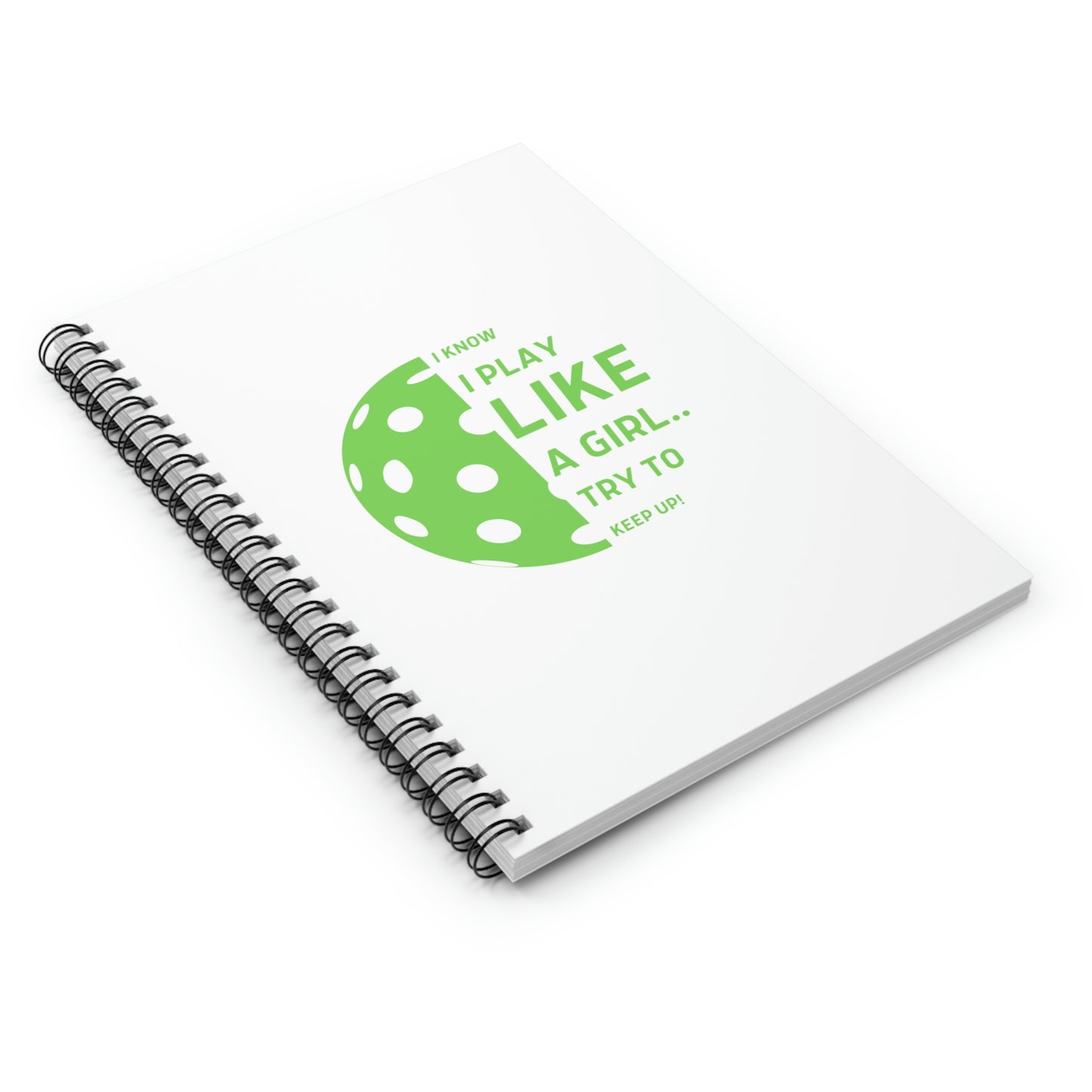 Spiral Notebook - Ruled Line  (Green Graphic)
